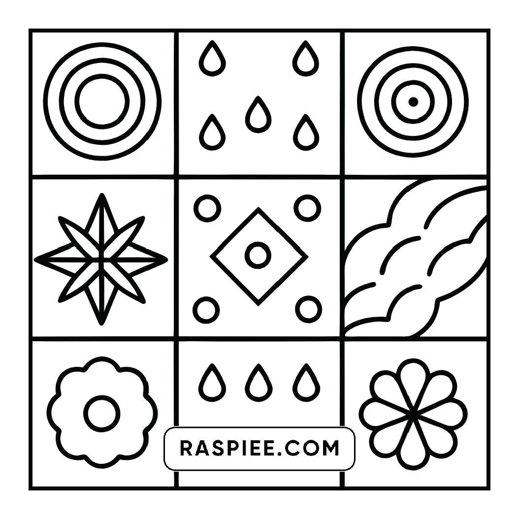 98 Bold and Easy Comfy Patterns Coloring Pages
