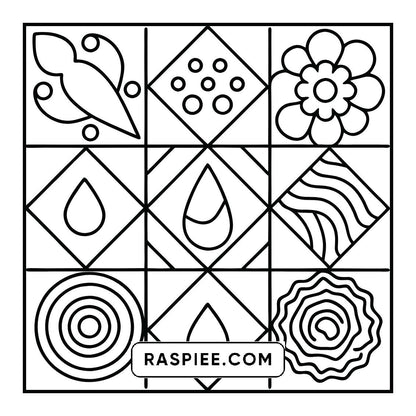 98 Bold and Easy Comfy Patterns Coloring Pages