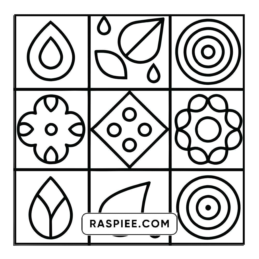 98 Bold and Easy Comfy Patterns Coloring Pages