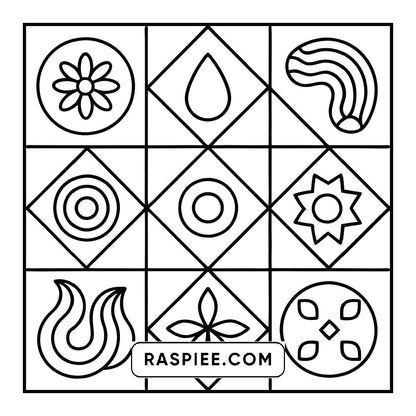 98 Bold and Easy Comfy Patterns Coloring Pages