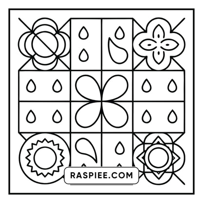 98 Bold and Easy Comfy Patterns Coloring Pages