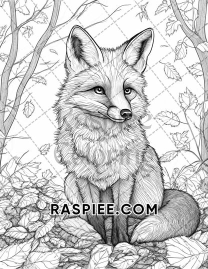 Autumn Charm Adult Coloring Pages Printable PDF Instant Download