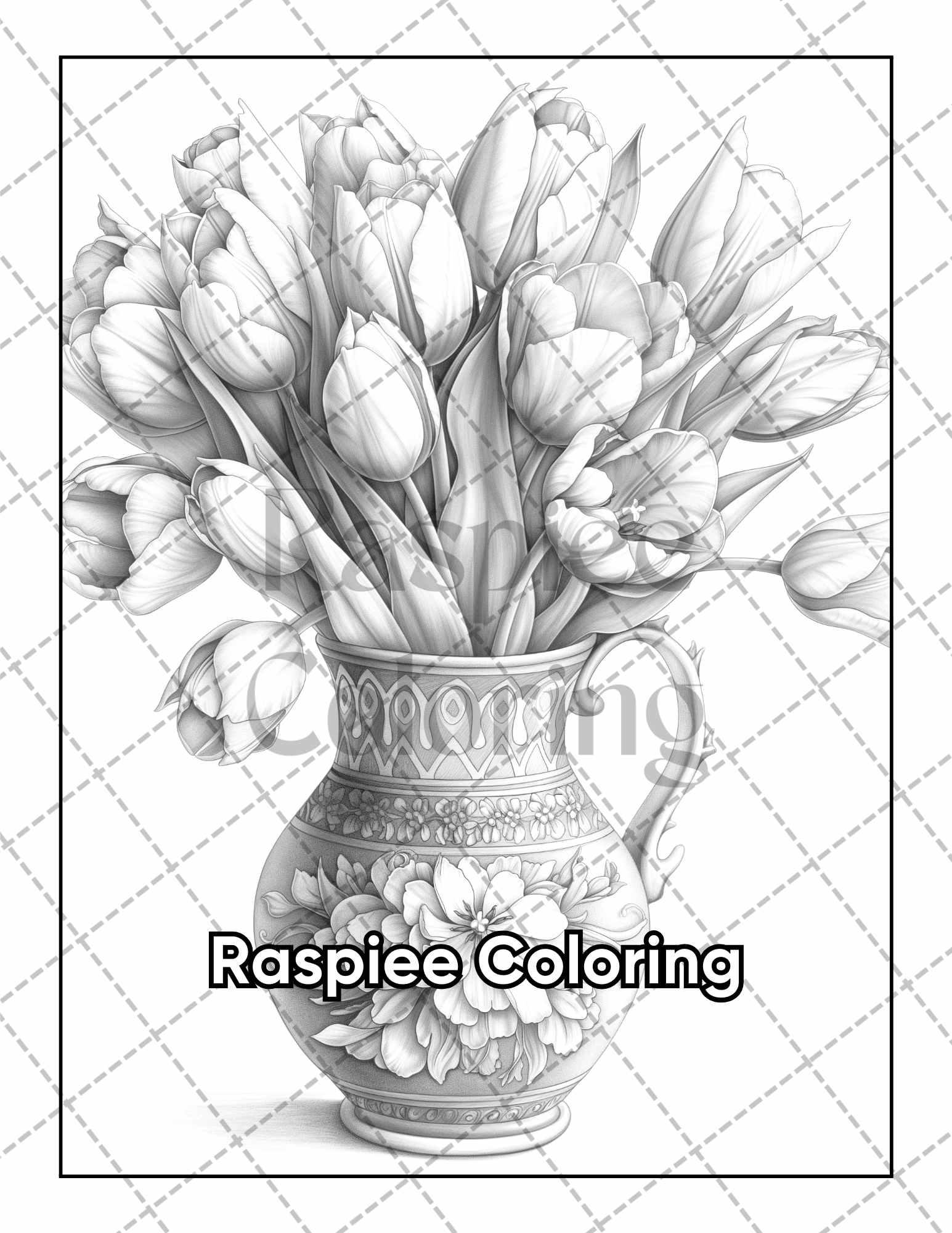 101 Tranquil Blooms Adult Coloring Pages Printable PDF Instant Download