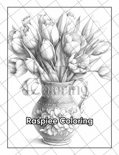 101 Tranquil Blooms Adult Coloring Pages Printable PDF Instant Download