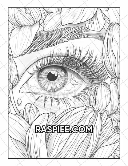 50 Botanical Anatomy Adult Coloring Pages Printable PDF Instant Download