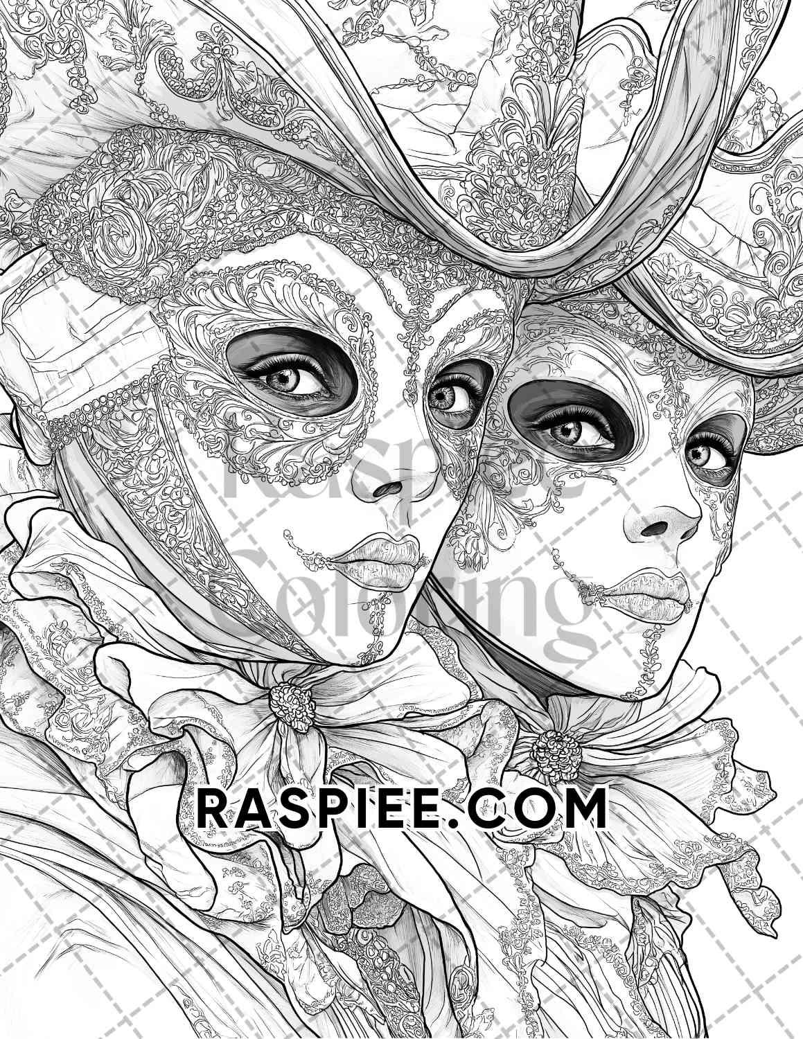 Halloween Surreal Adult Coloring Pages Printable PDF Instant Download