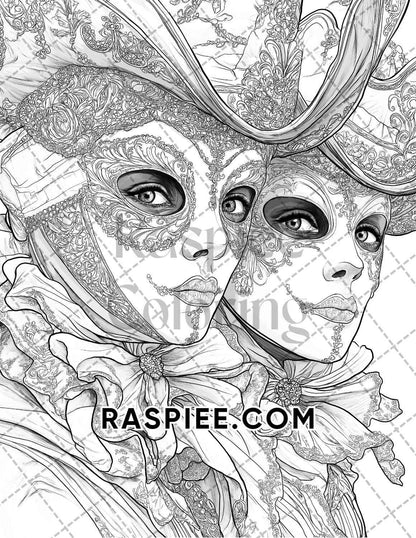 Halloween Surreal Adult Coloring Pages Printable PDF Instant Download