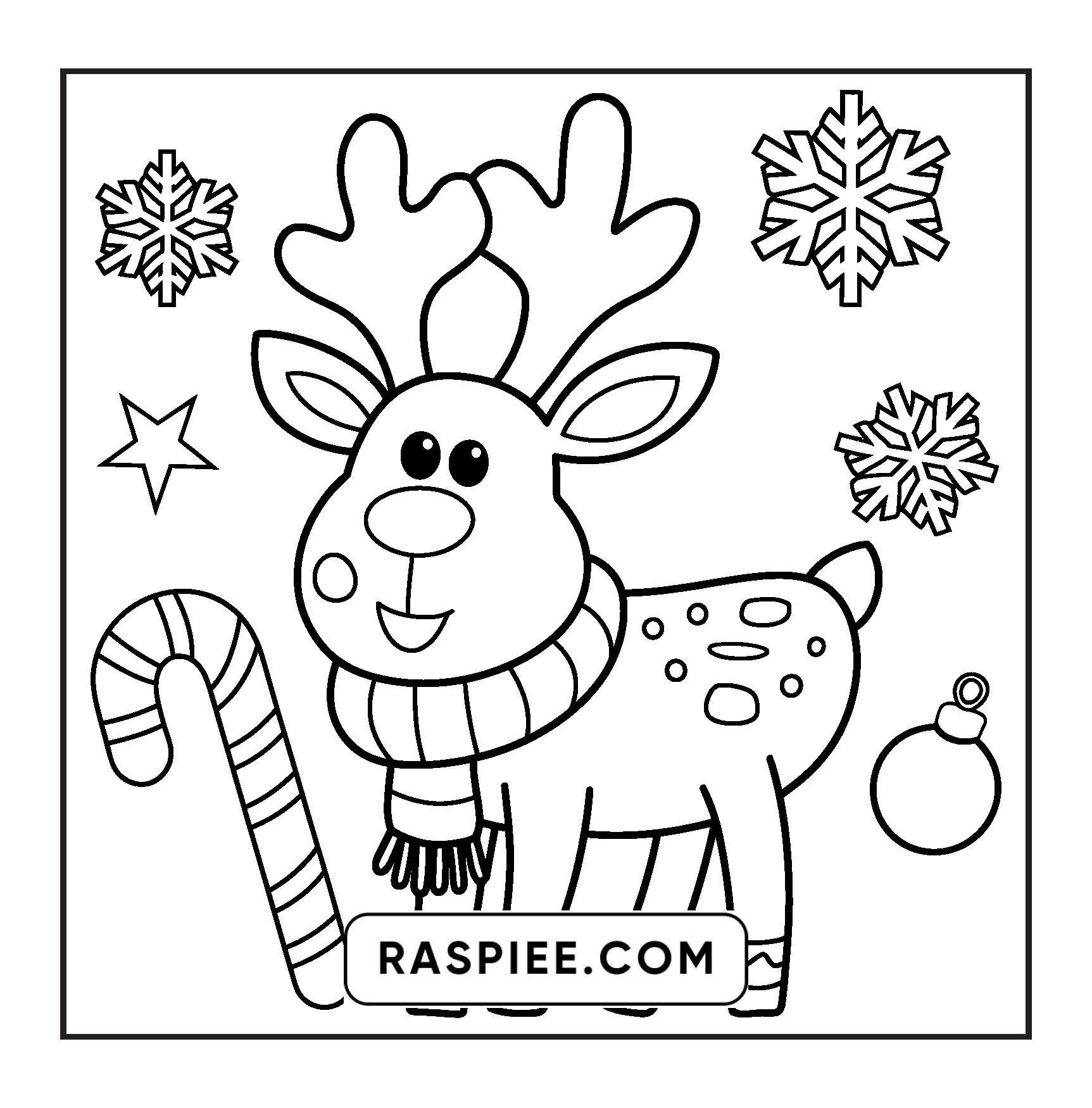 69 Bold and Easy Cozy Christmas Coloring Pages