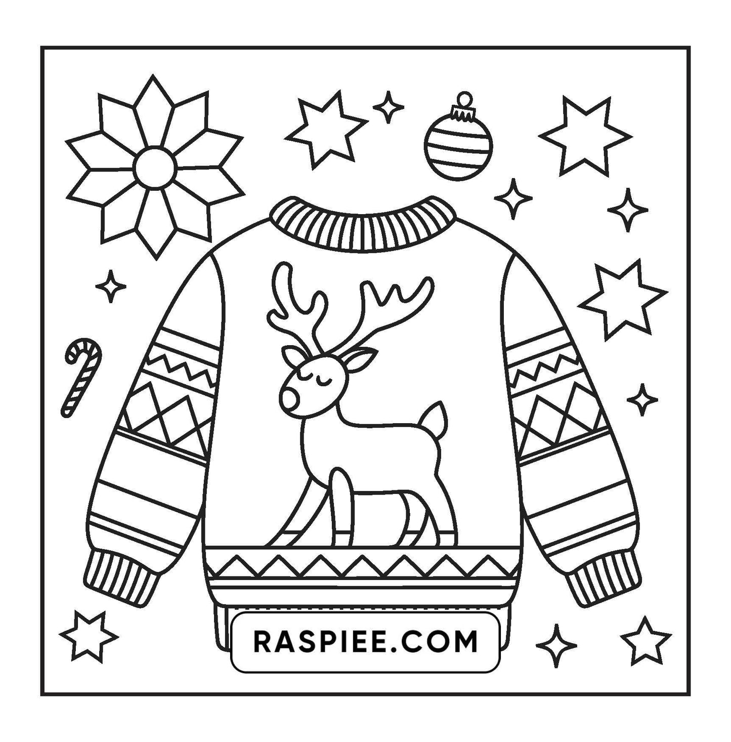 69 Bold and Easy Cozy Christmas Coloring Pages