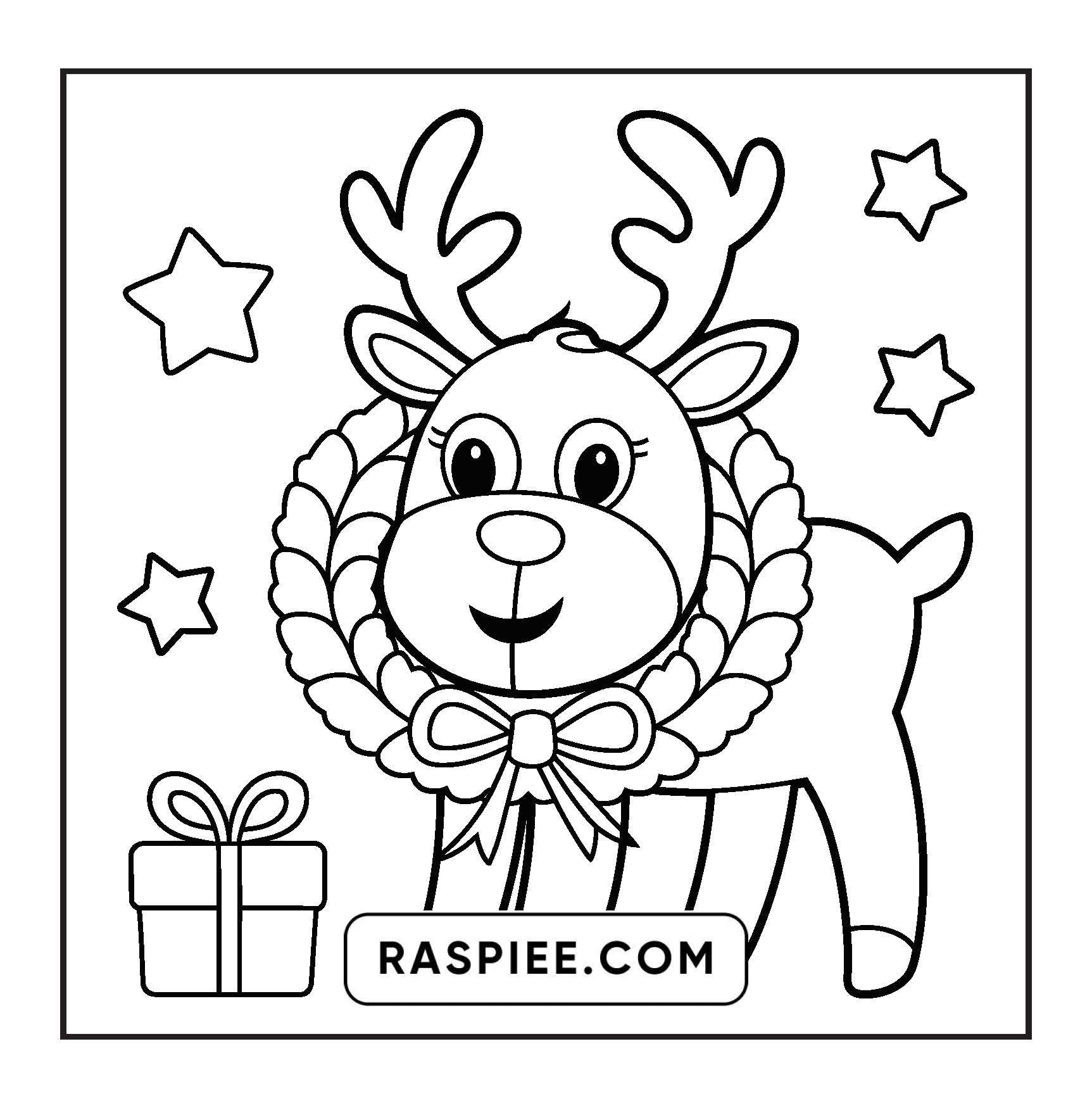 69 Bold and Easy Cozy Christmas Coloring Pages