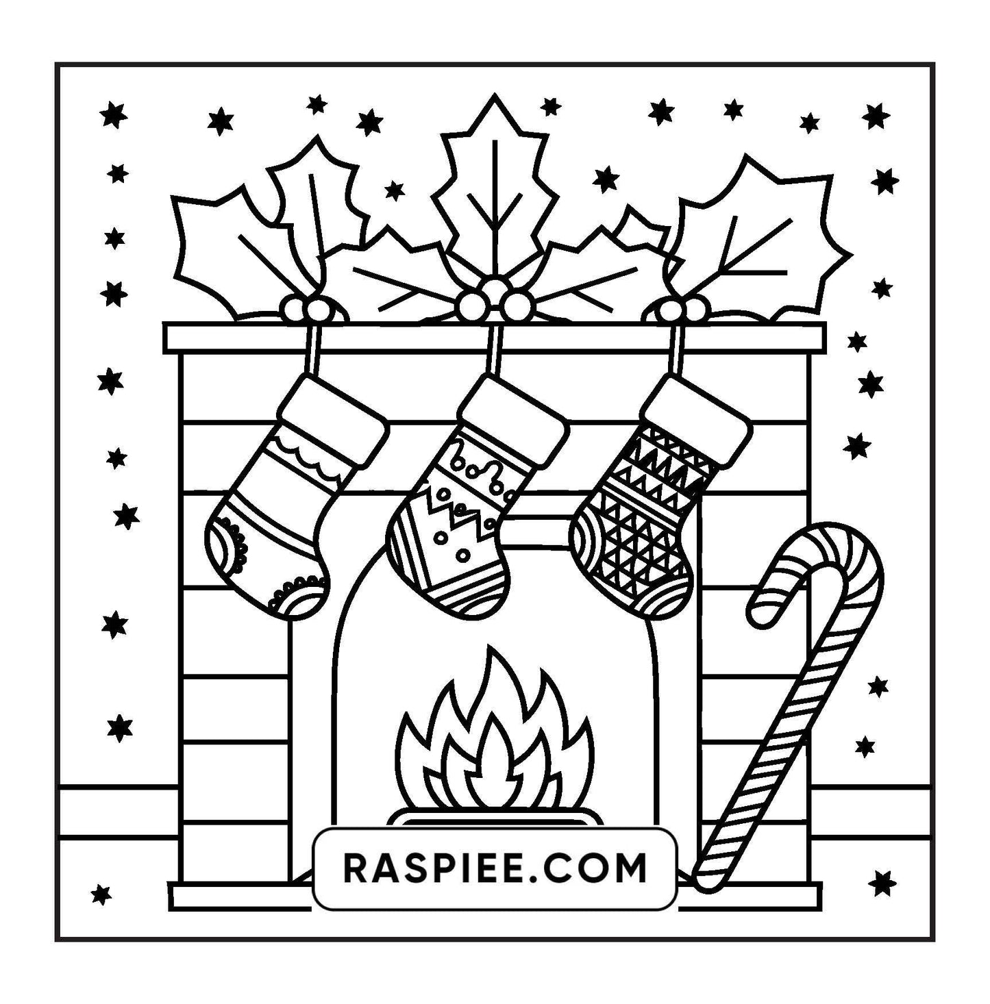 69 Bold and Easy Cozy Christmas Coloring Pages