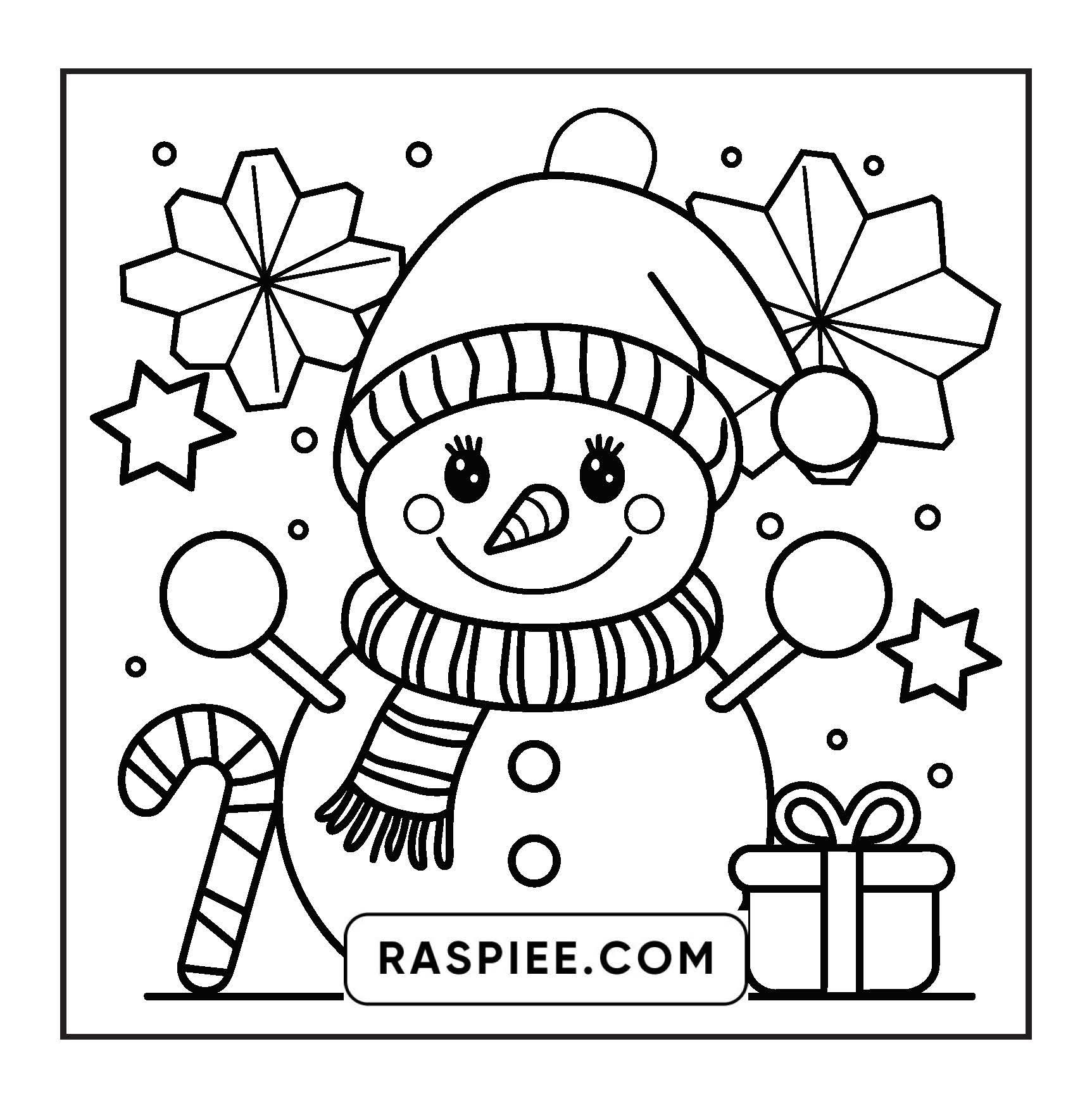 69 Bold and Easy Cozy Christmas Coloring Pages