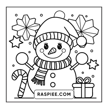 69 Bold and Easy Cozy Christmas Coloring Pages