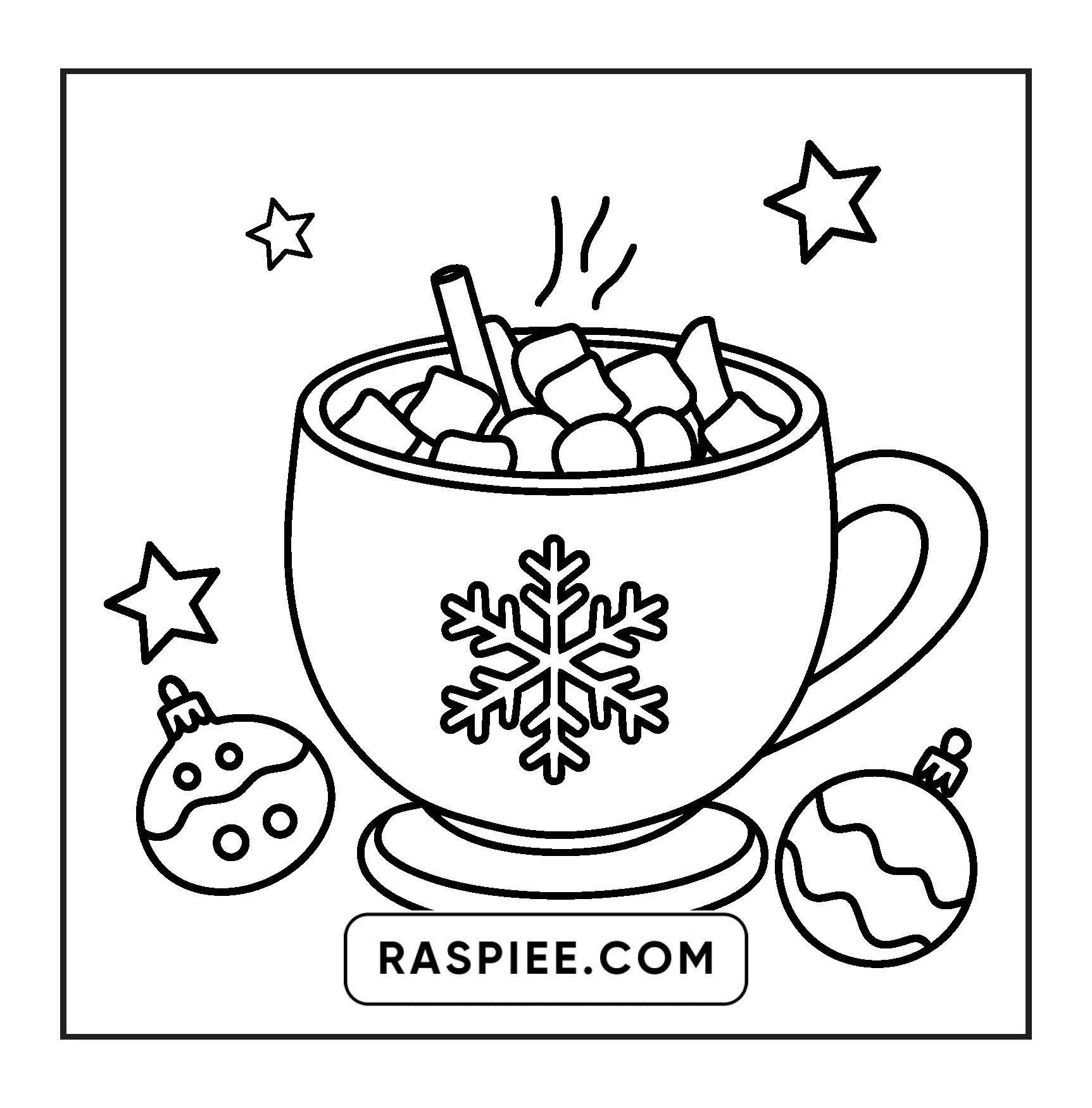 69 Bold and Easy Cozy Christmas Coloring Pages