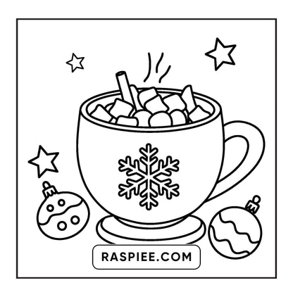 69 Bold and Easy Cozy Christmas Coloring Pages