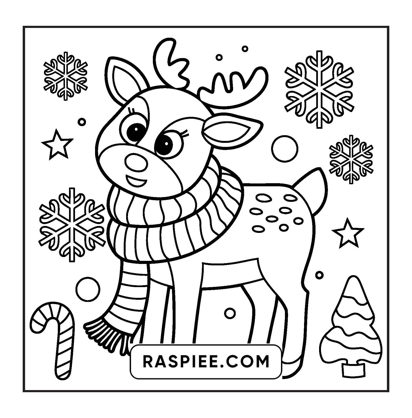 69 Bold and Easy Cozy Christmas Coloring Pages