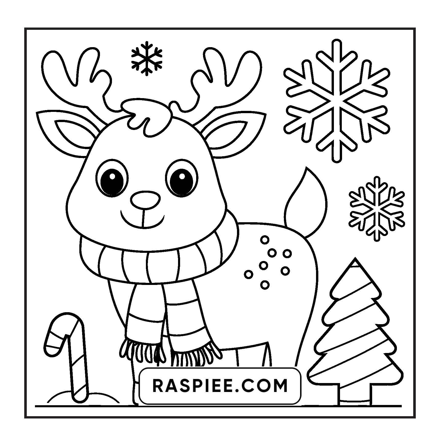 69 Bold and Easy Cozy Christmas Coloring Pages