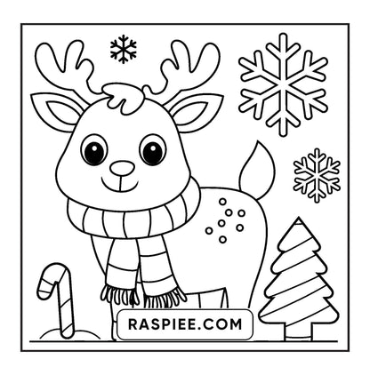 69 Bold and Easy Cozy Christmas Coloring Pages
