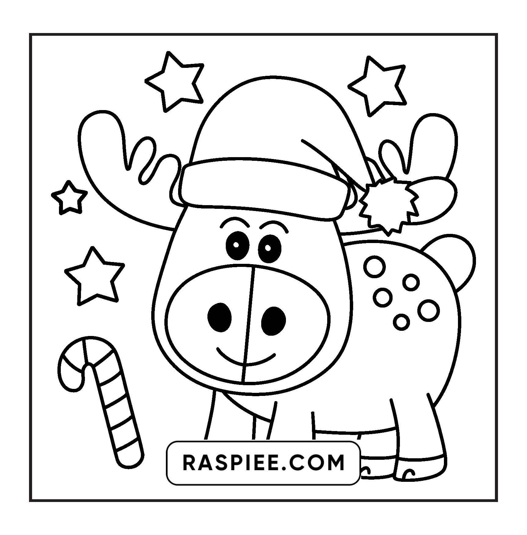 69 Bold and Easy Cozy Christmas Coloring Pages