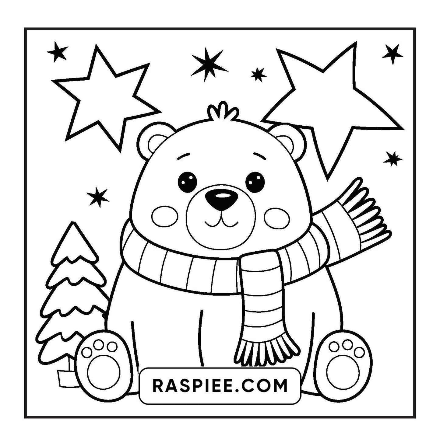 69 Bold and Easy Cozy Christmas Coloring Pages
