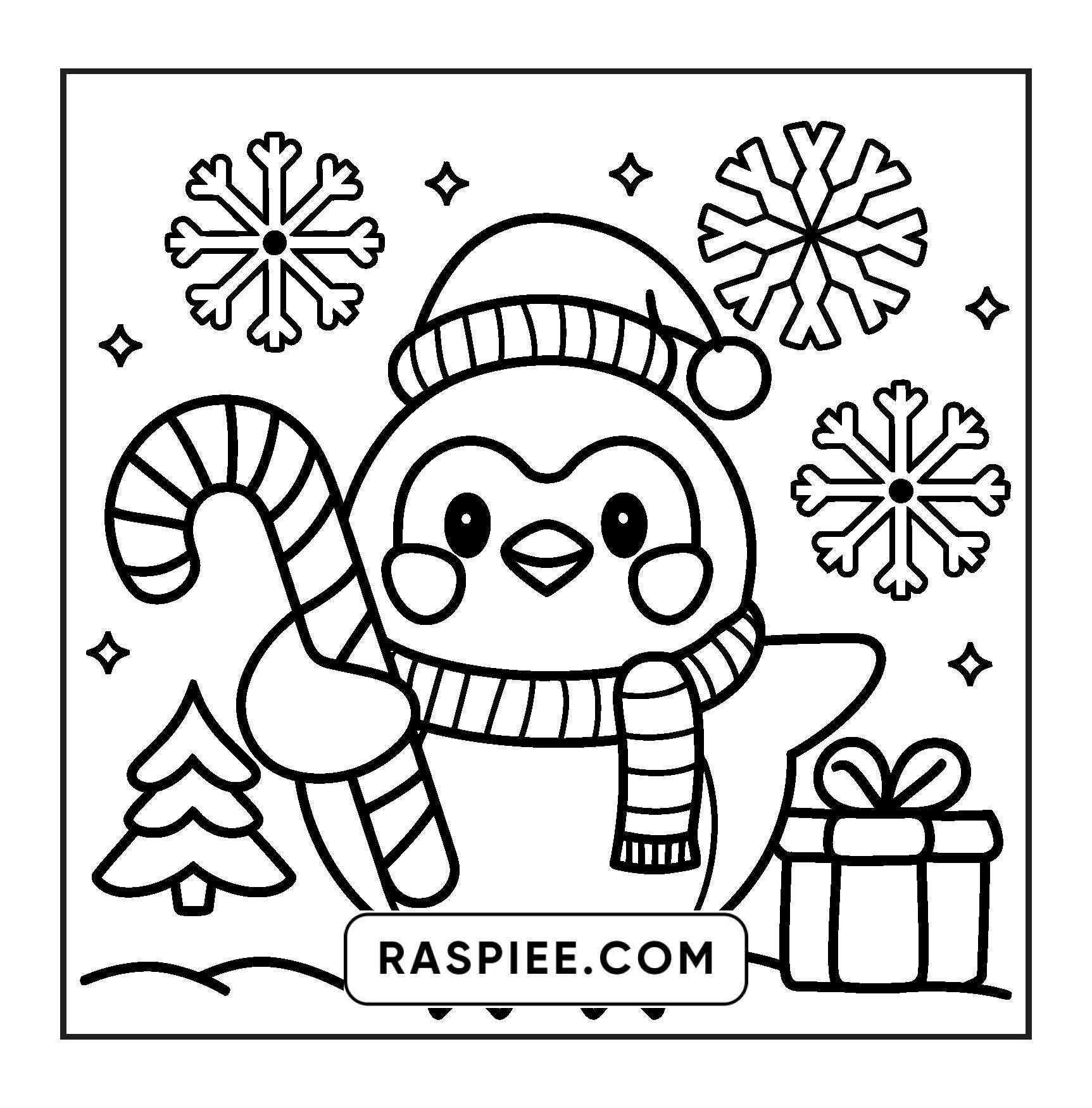 69 Bold and Easy Cozy Christmas Coloring Pages