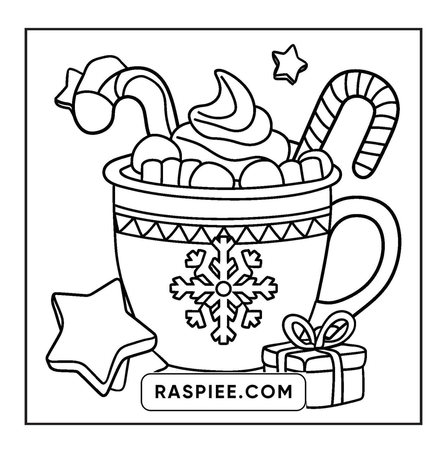 69 Bold and Easy Cozy Christmas Coloring Pages