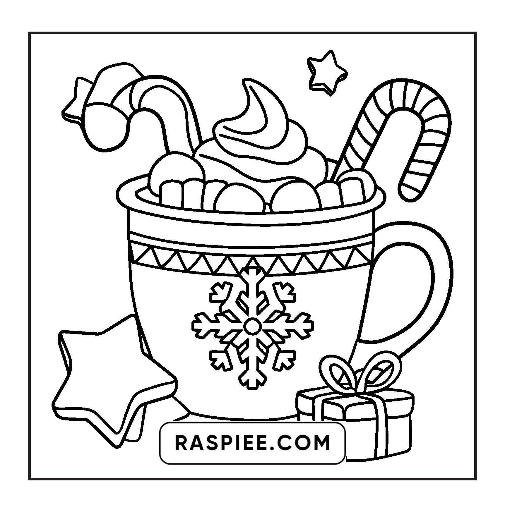 69 Bold and Easy Cozy Christmas Coloring Pages