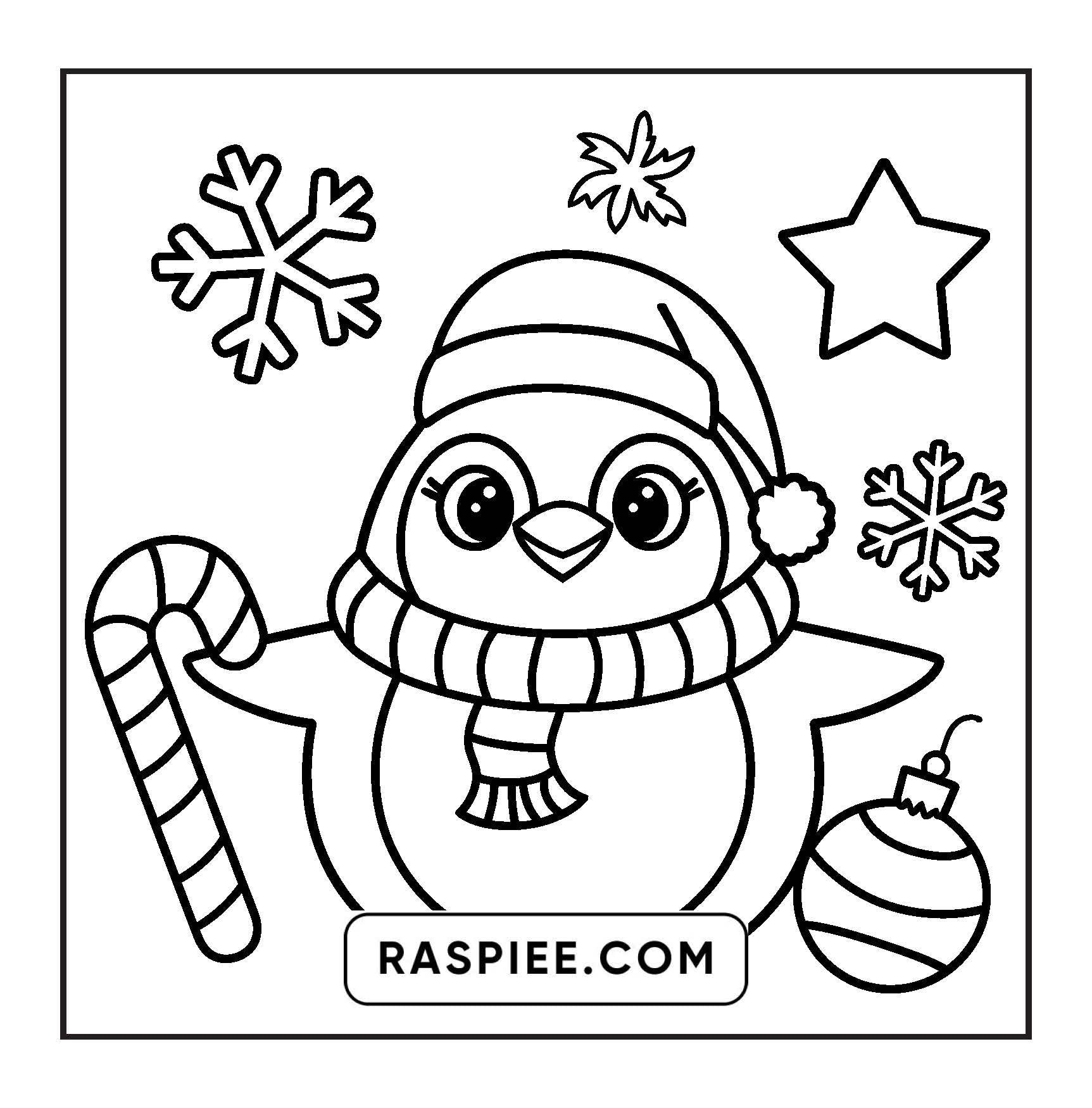 69 Bold and Easy Cozy Christmas Coloring Pages