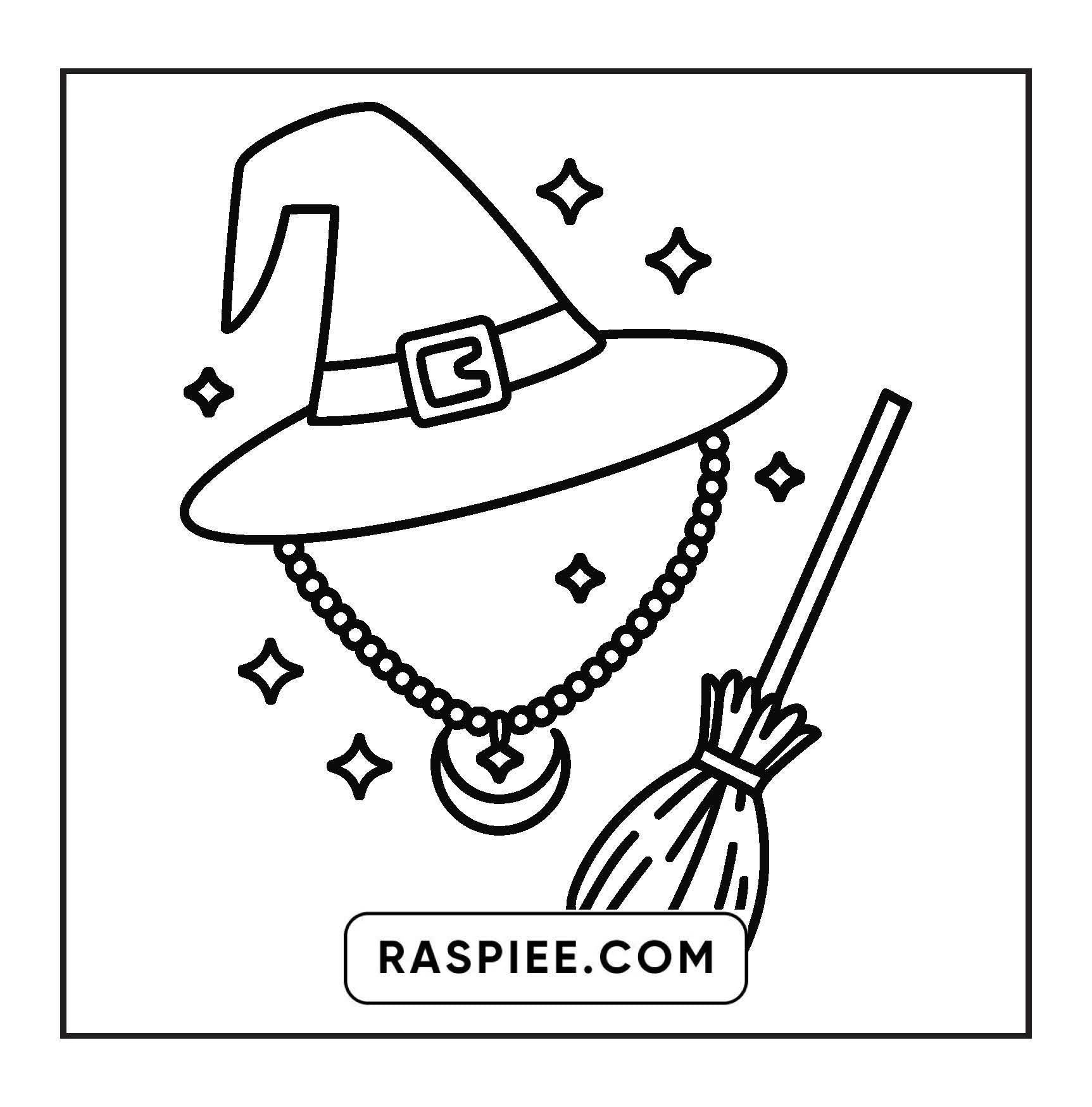 92 Bold and Easy Cute Witch Stuff Coloring Pages