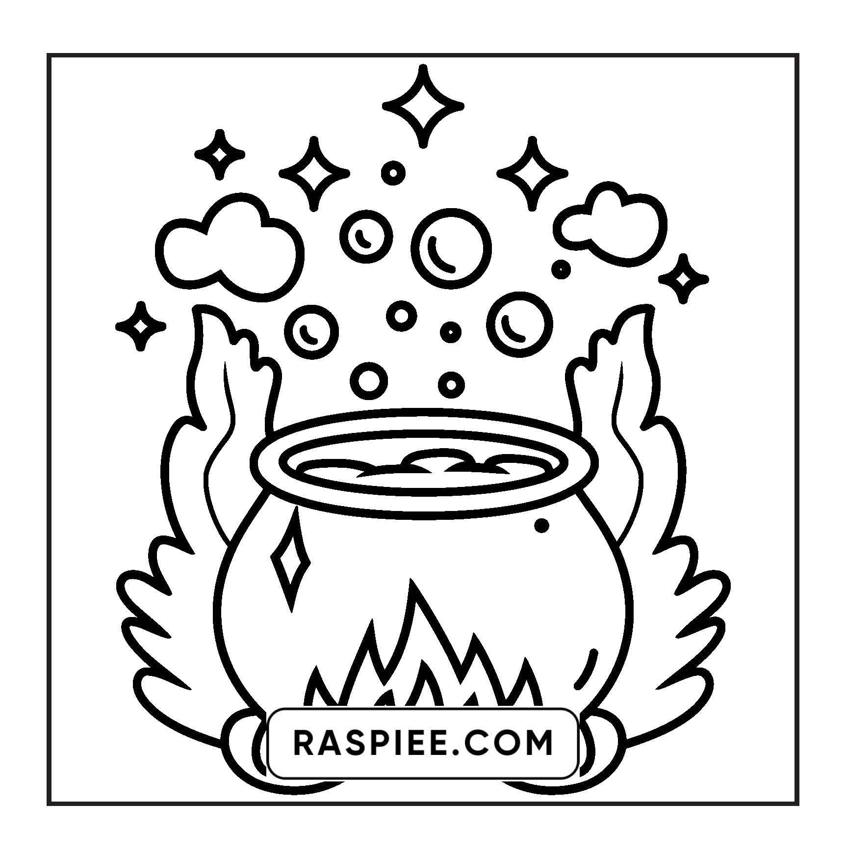 92 Bold and Easy Cute Witch Stuff Coloring Pages