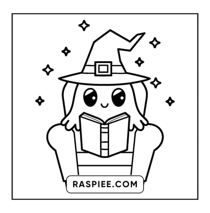 92 Bold and Easy Cute Witch Stuff Coloring Pages