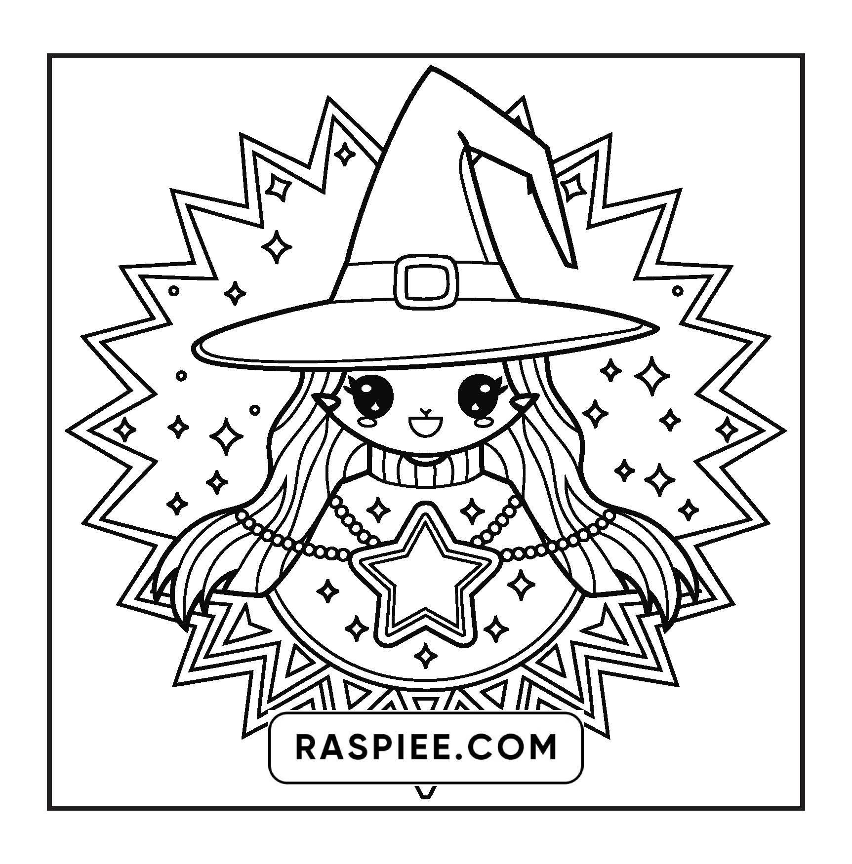 92 Bold and Easy Cute Witch Stuff Coloring Pages