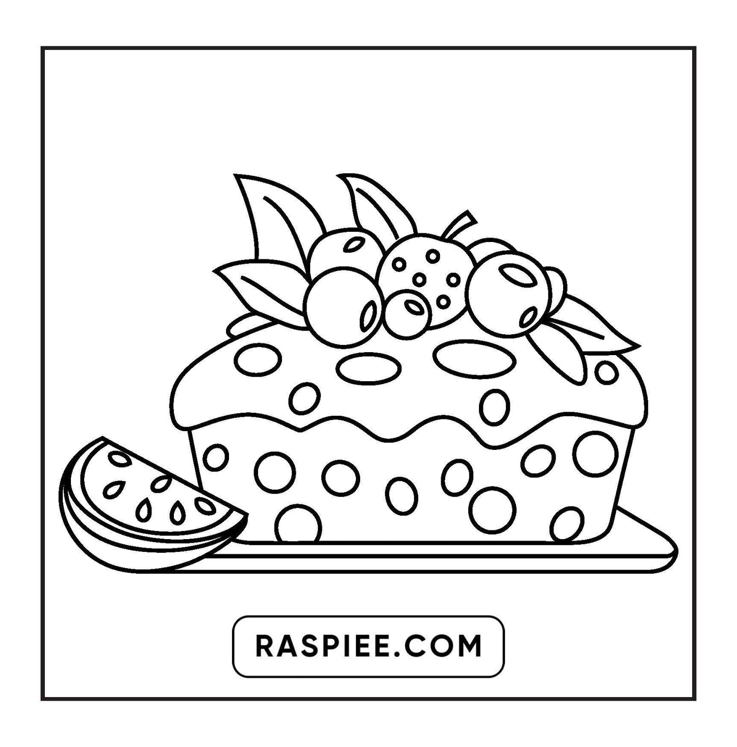 88 Bold and Easy Dessert Coloring Pages