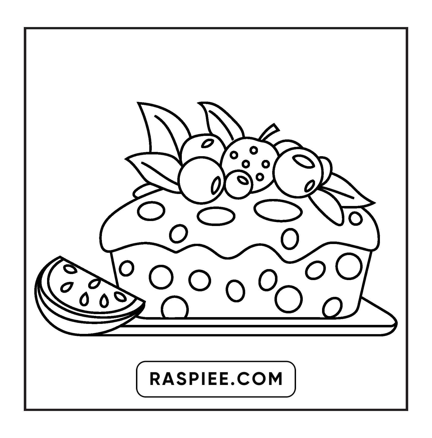 88 Bold and Easy Dessert Coloring Pages