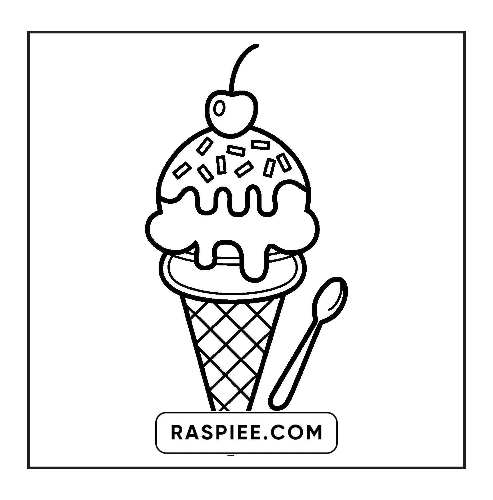 88 Bold and Easy Dessert Coloring Pages