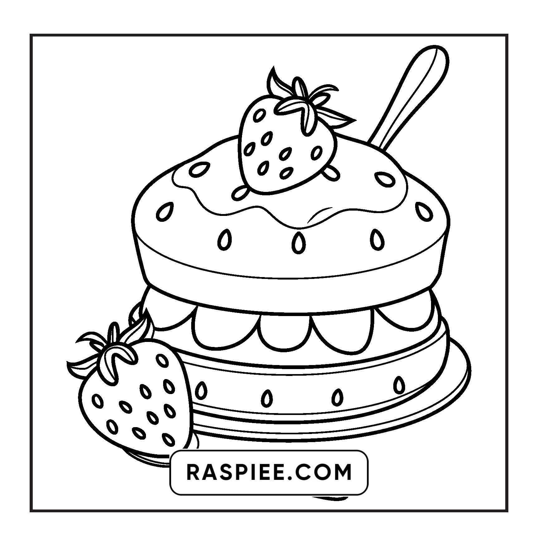 88 Bold and Easy Dessert Coloring Pages