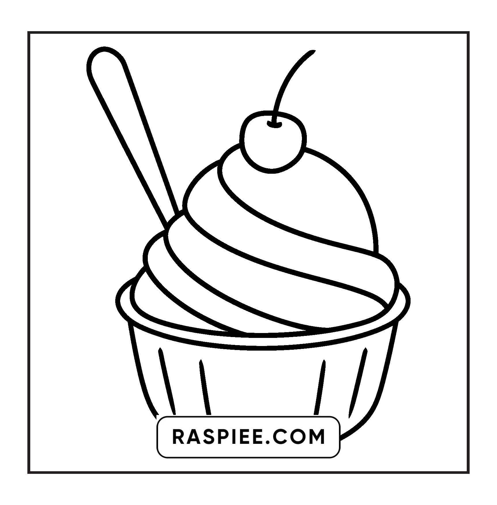 88 Bold and Easy Dessert Coloring Pages