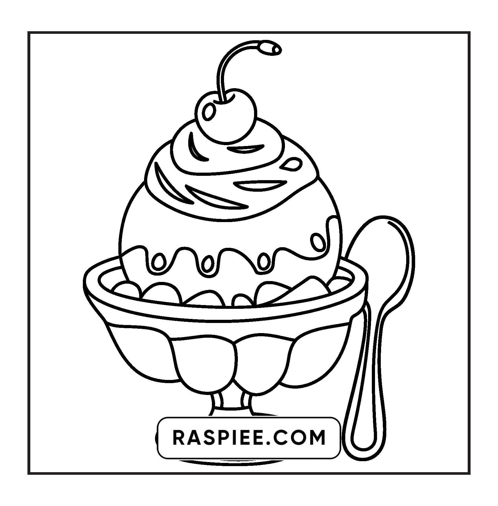 88 Bold and Easy Dessert Coloring Pages