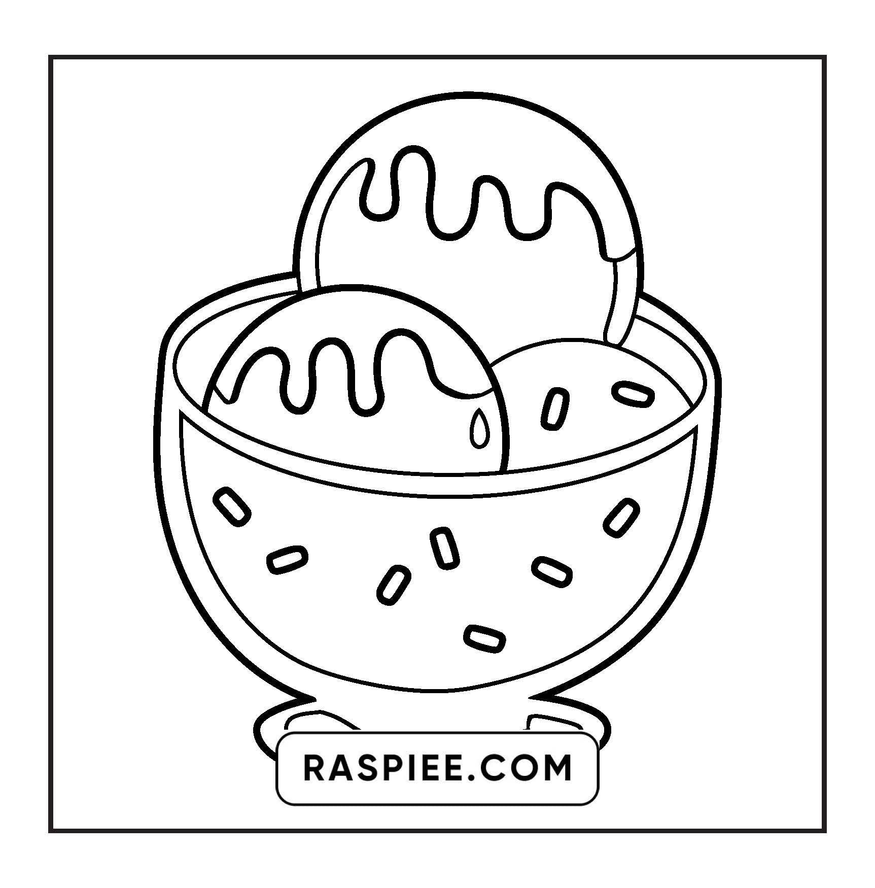 88 Bold and Easy Dessert Coloring Pages