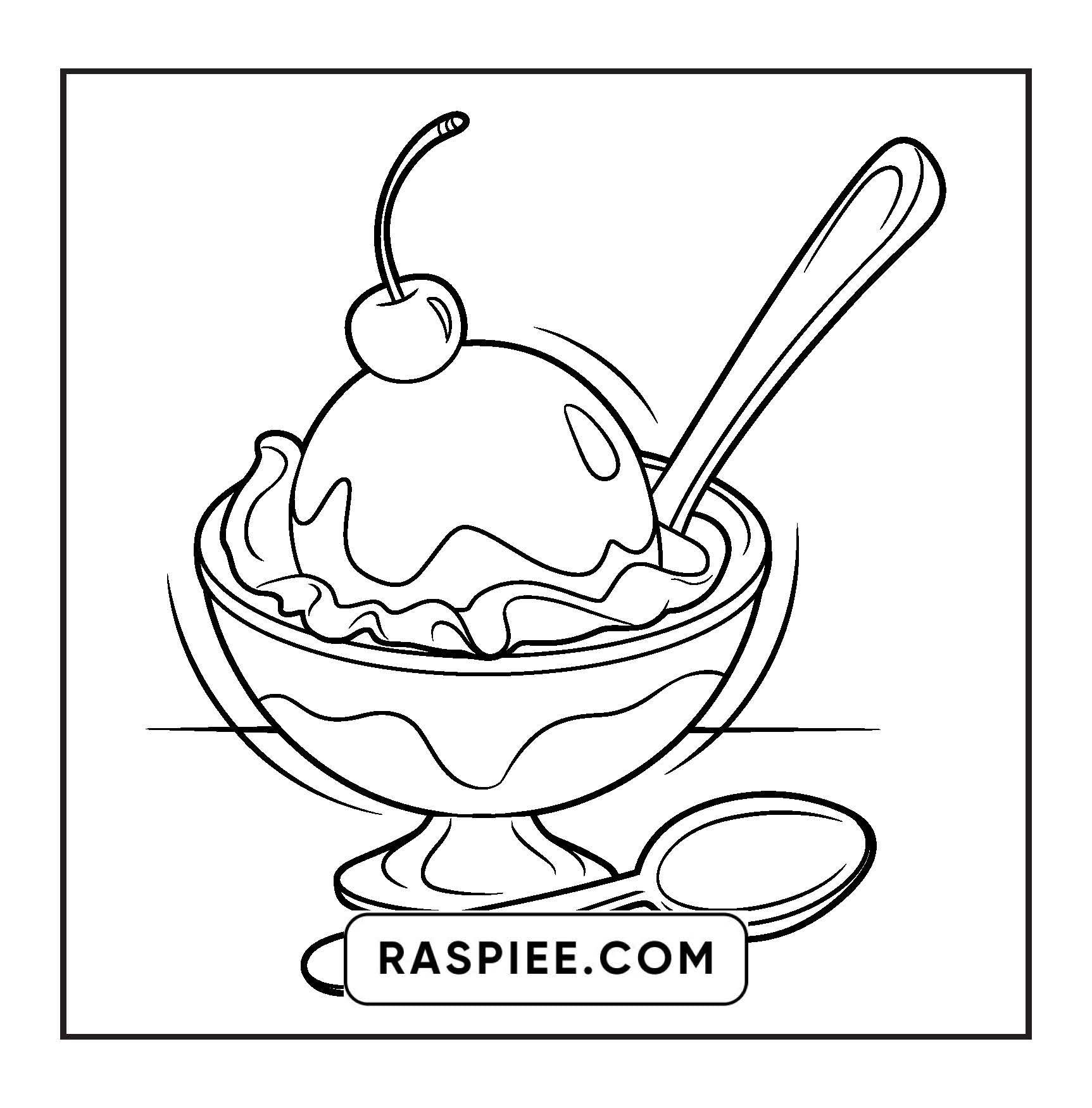 88 Bold and Easy Dessert Coloring Pages