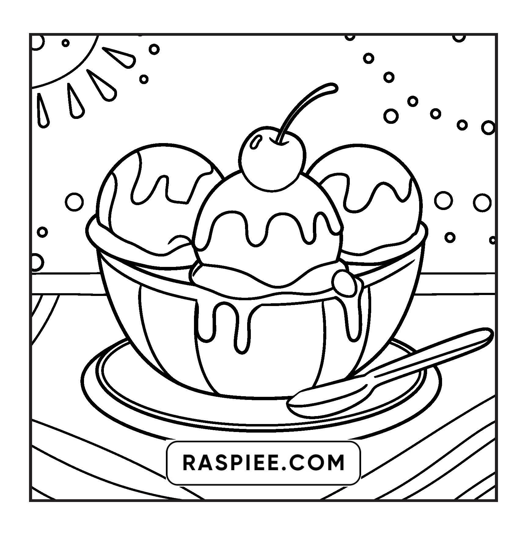 88 Bold and Easy Dessert Coloring Pages