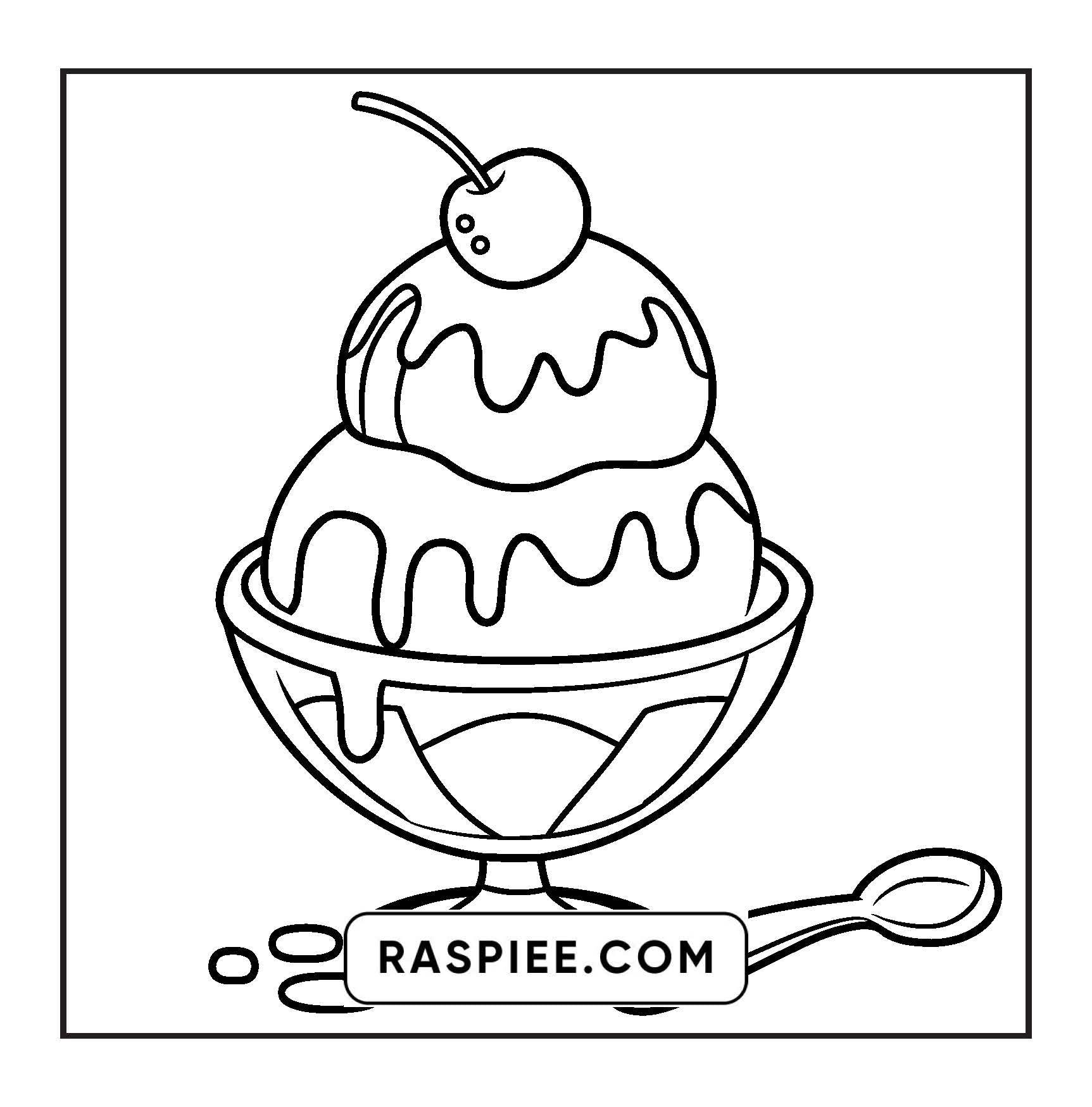 88 Bold and Easy Dessert Coloring Pages