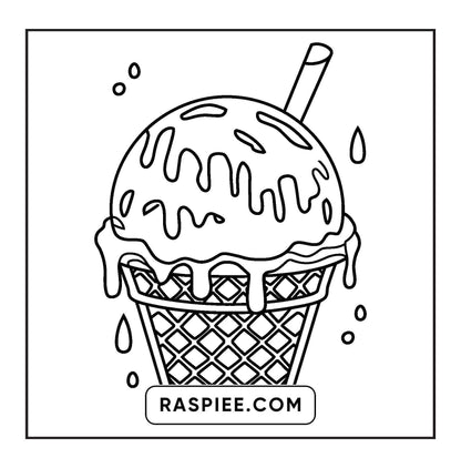 88 Bold and Easy Dessert Coloring Pages