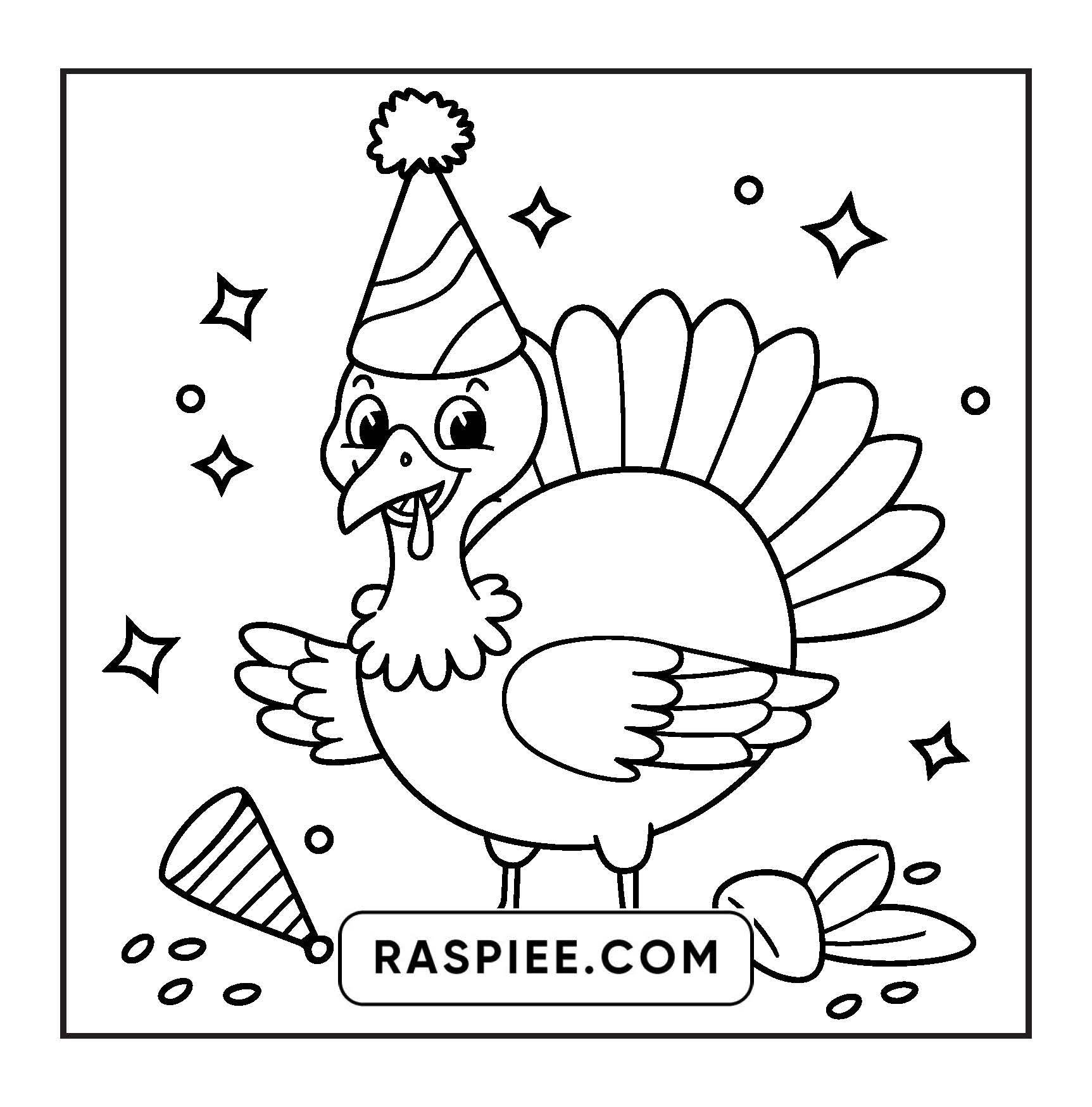 108 Bold and Easy Thanksgiving Coloring Pages Printable PDF Instant Download