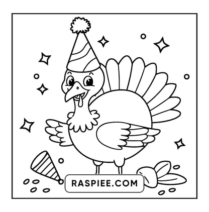 108 Bold and Easy Thanksgiving Coloring Pages Printable PDF Instant Download