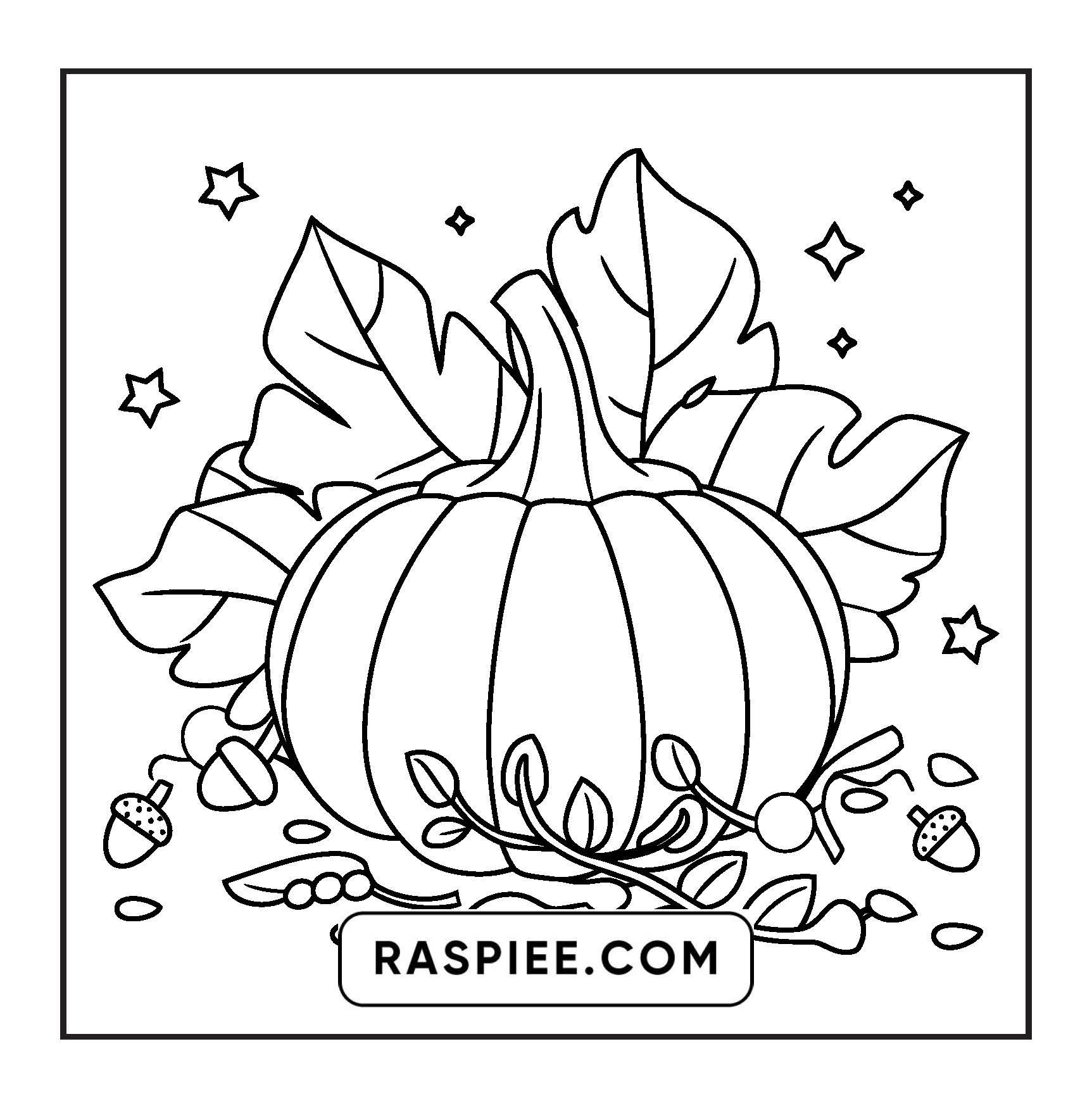 108 Bold and Easy Thanksgiving Coloring Pages Printable PDF Instant Download
