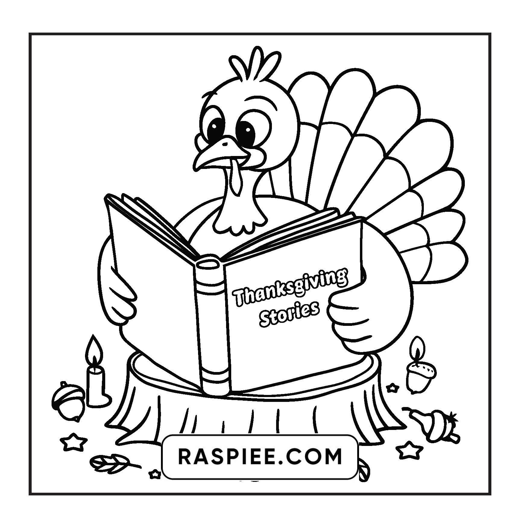 108 Bold and Easy Thanksgiving Coloring Pages Printable PDF Instant Download