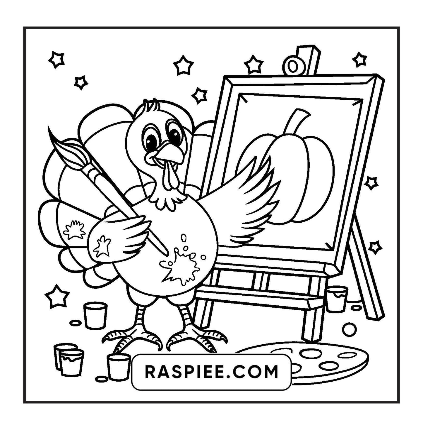 108 Bold and Easy Thanksgiving Coloring Pages Printable PDF Instant Download