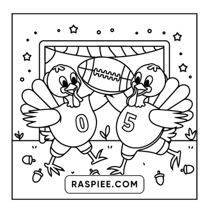 108 Bold and Easy Thanksgiving Coloring Pages Printable PDF Instant Download
