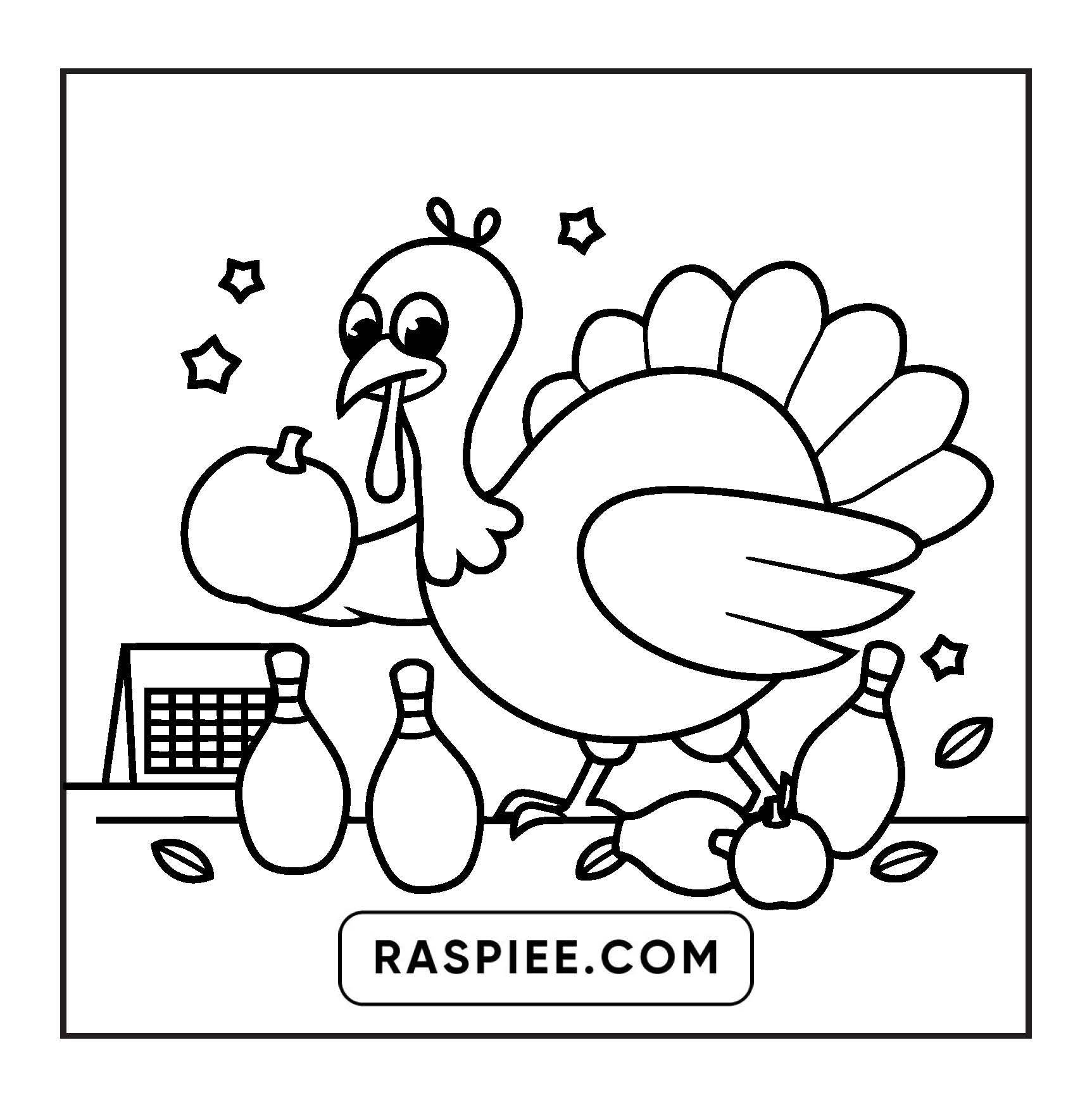 108 Bold and Easy Thanksgiving Coloring Pages Printable PDF Instant Download